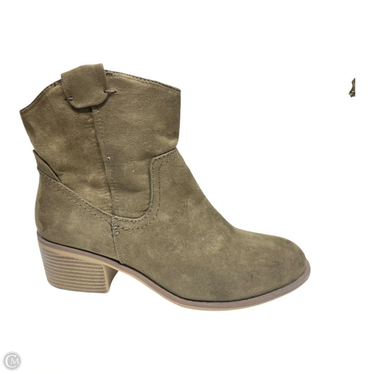 Boots Ankle Heels By Merona In Green, Size: 10