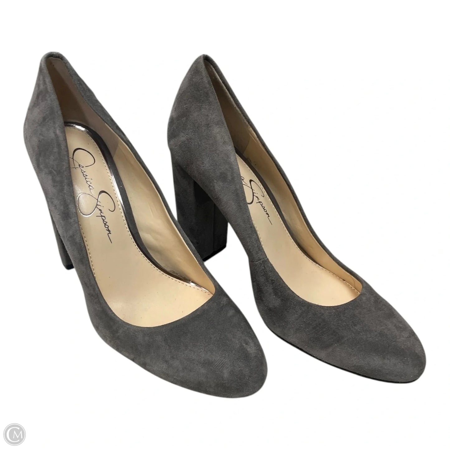 Shoes Heels Block By Jessica Simpson In Grey, Size: 7.5