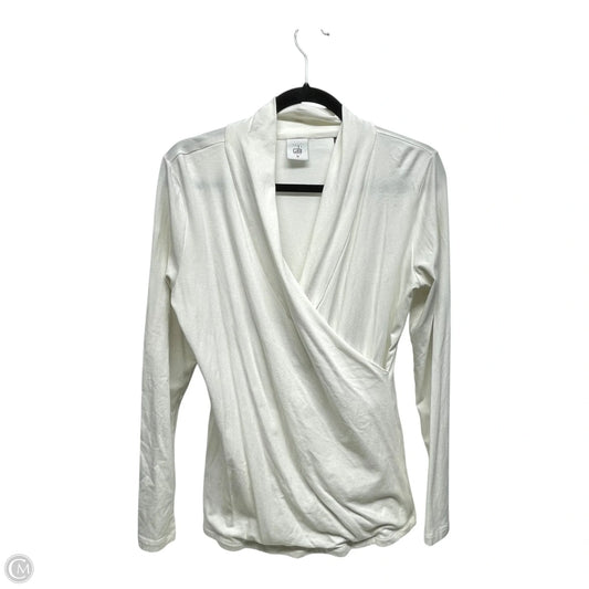 Top Long Sleeve By Cabi In White, Size: M
