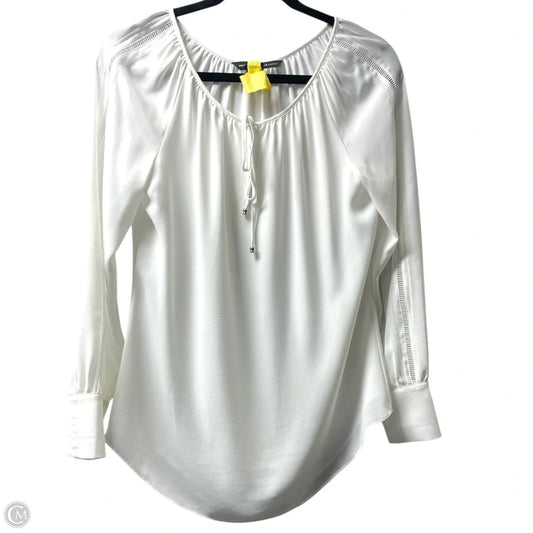 Blouse Long Sleeve By White House Black Market In White, Size: 0