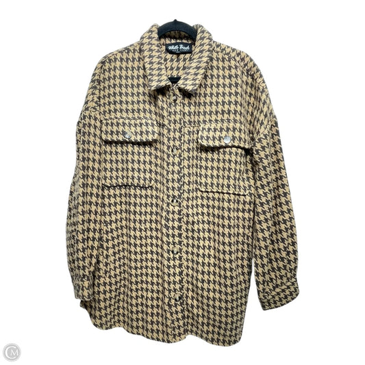 Jacket Shirt By White Birch In Brown, Size: Xl