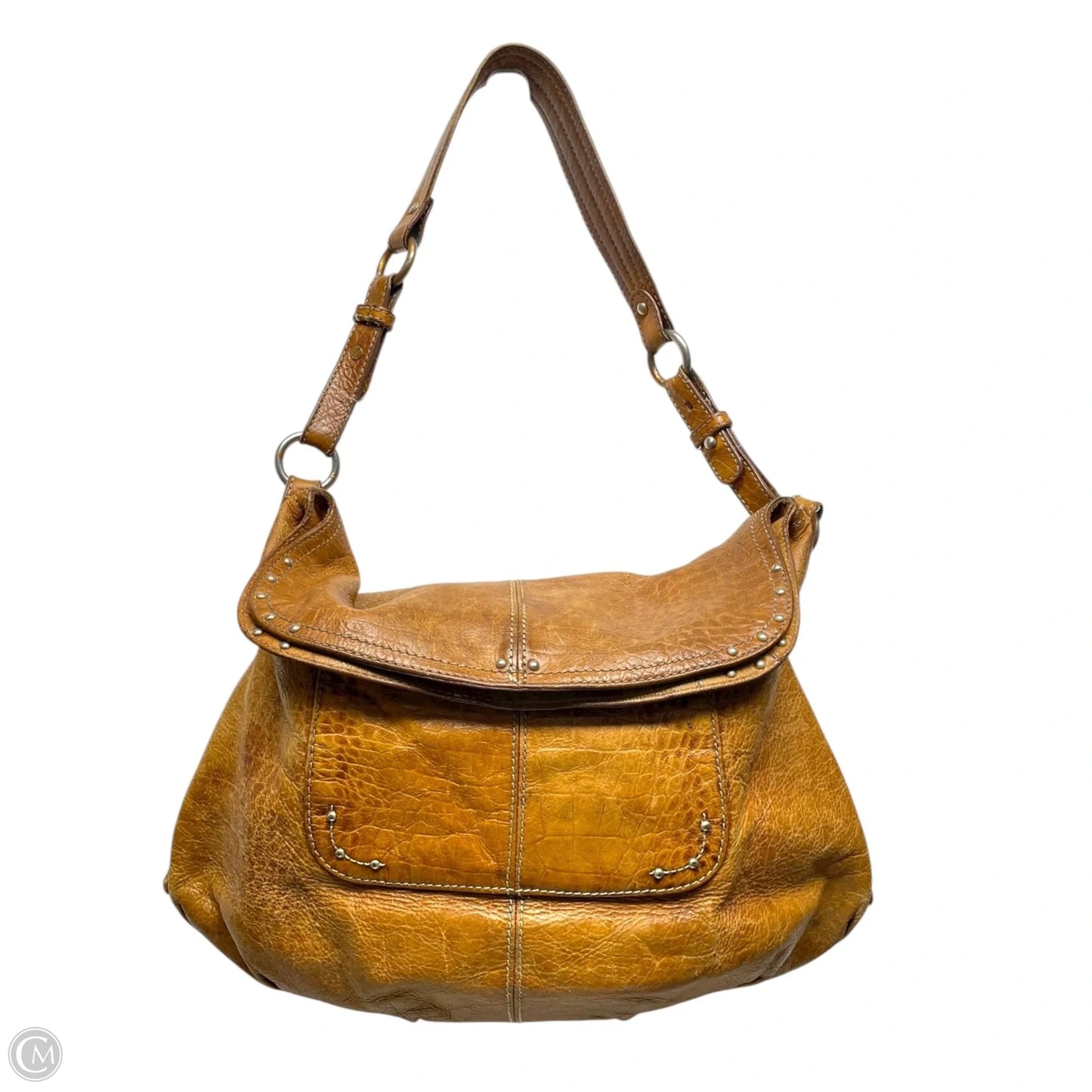 Handbag Leather By Maxx New York, Size: Medium