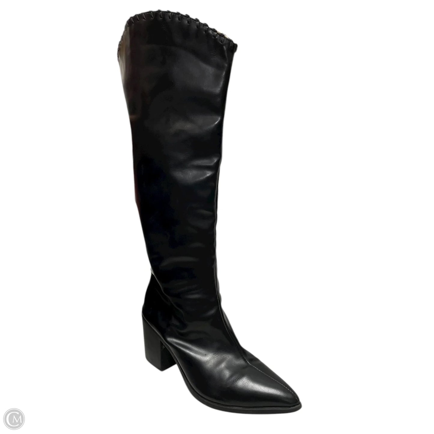 Boots Knee Heels By Clothes Mentor In Black, Size: 11