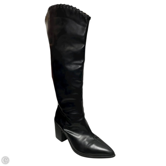 Boots Knee Heels By Clothes Mentor In Black, Size: 11