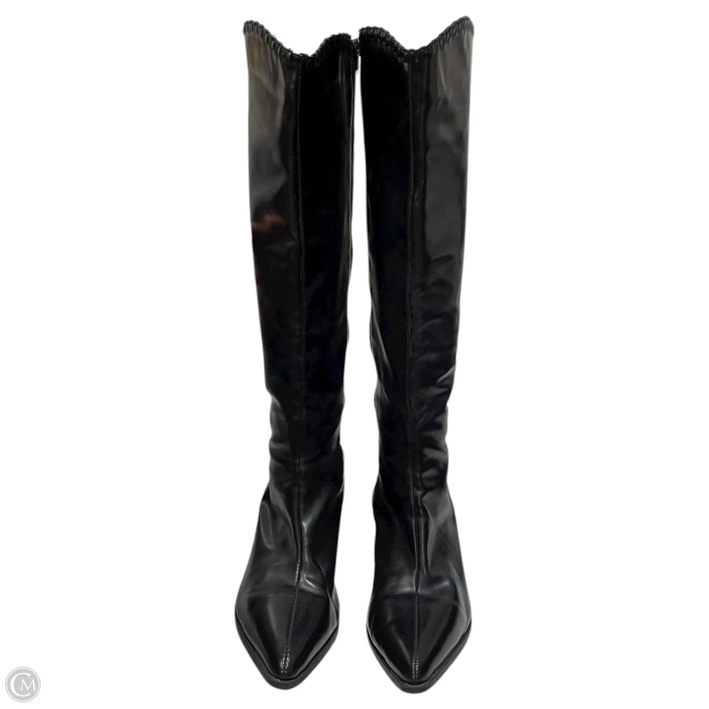 Boots Knee Heels By Clothes Mentor In Black, Size: 11