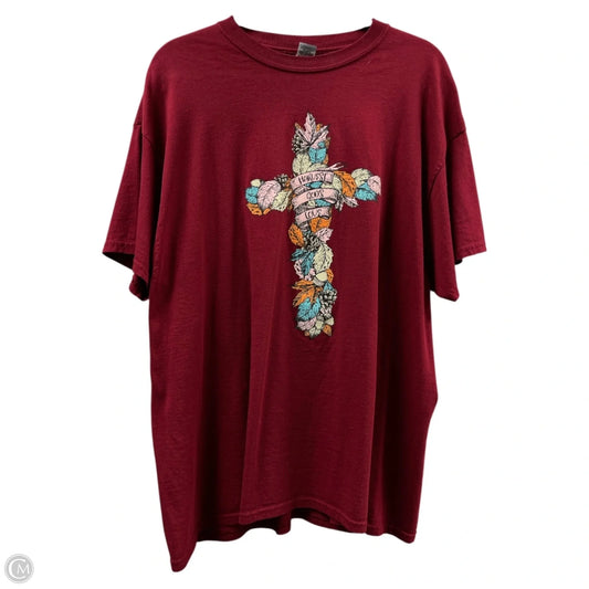 Top Short Sleeve Basic By Gildan In Red, Size: Xl