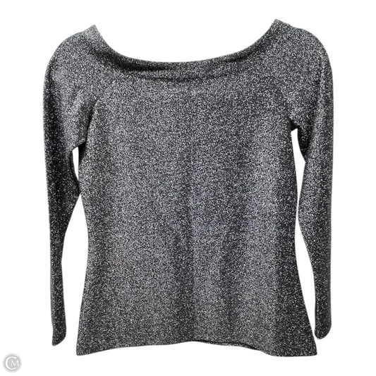 Top Long Sleeve By Ann Taylor In Silver, Size: Sp