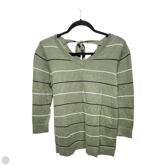 Sweater By Talbots In Green & White, Size: Sp