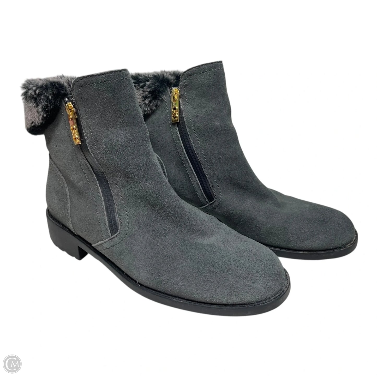 Boots Ankle Heels By Cole-haan In Black & Grey, Size: 8.5