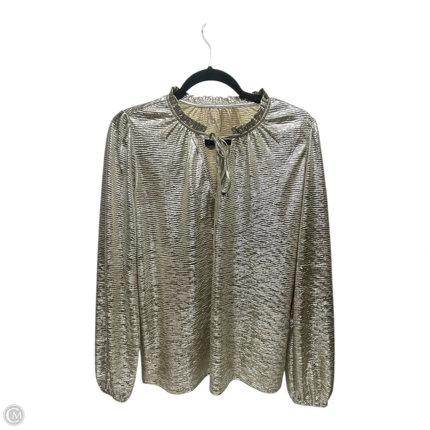 Top Long Sleeve By Loft In Gold, Size: S
