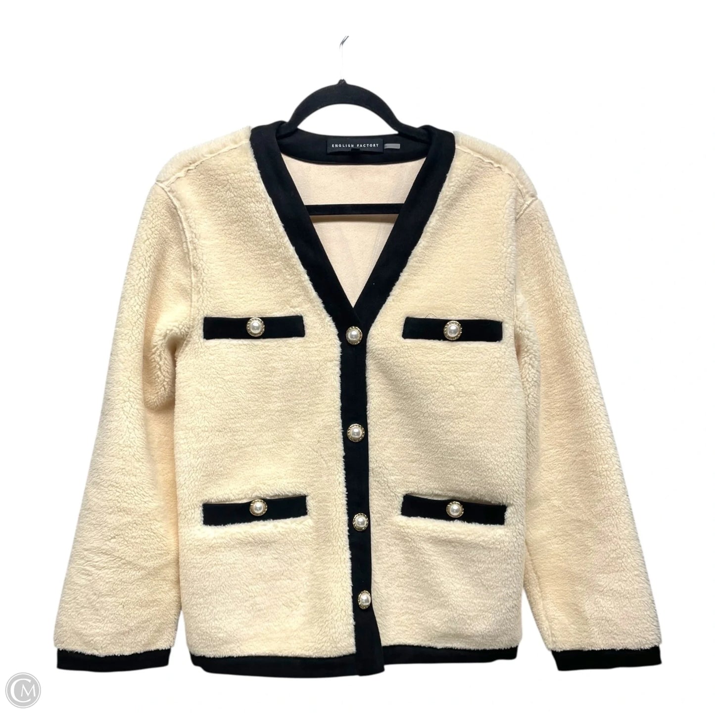Blazer By English Factory In Black & White, Size: Xs