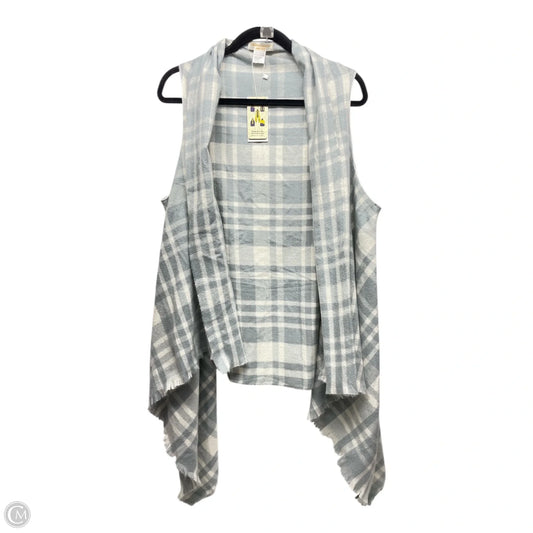 Vest Sweater By Clothes Mentor In Plaid Pattern, Size: Osfm