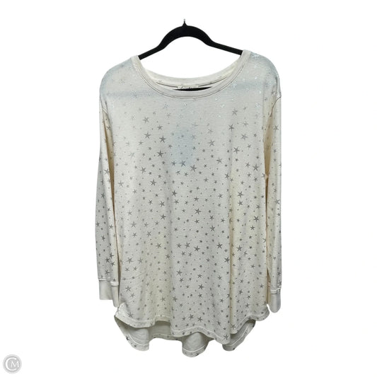 Top Long Sleeve By Jane And Delancey In Cream, Size: 1x