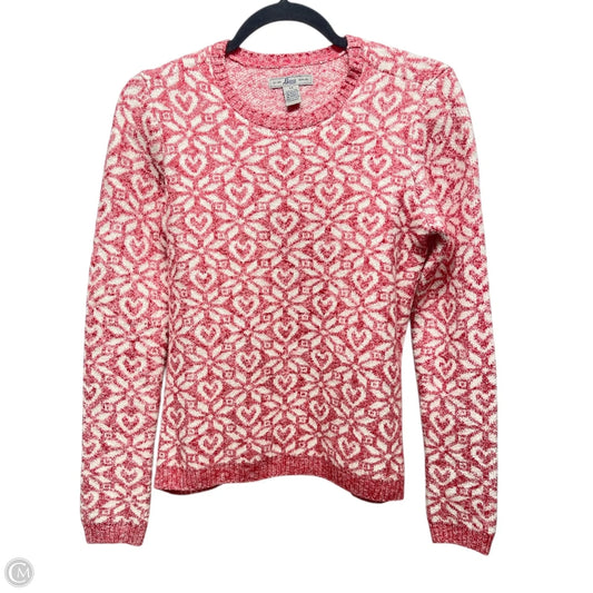 Sweater By Bass In Red & White, Size: Xs