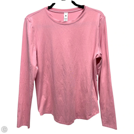 Athletic Top Long Sleeve Crewneck By Lululemon In Pink, Size: 8