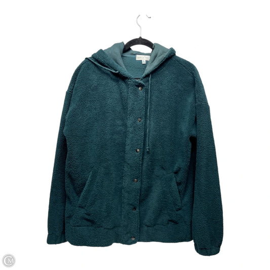 Jacket Faux Fur & Sherpa By Grace & Lace In Green, Size: L