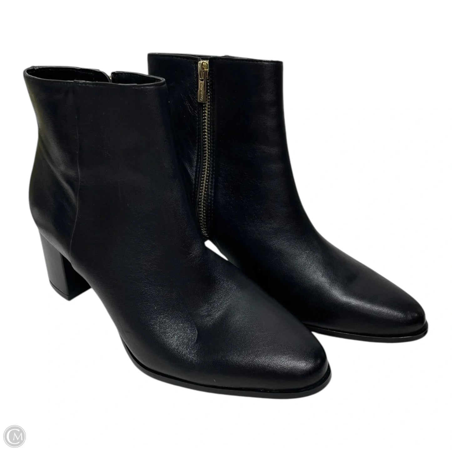 Boots Ankle Heels By Calvin Klein In Black, Size: 8
