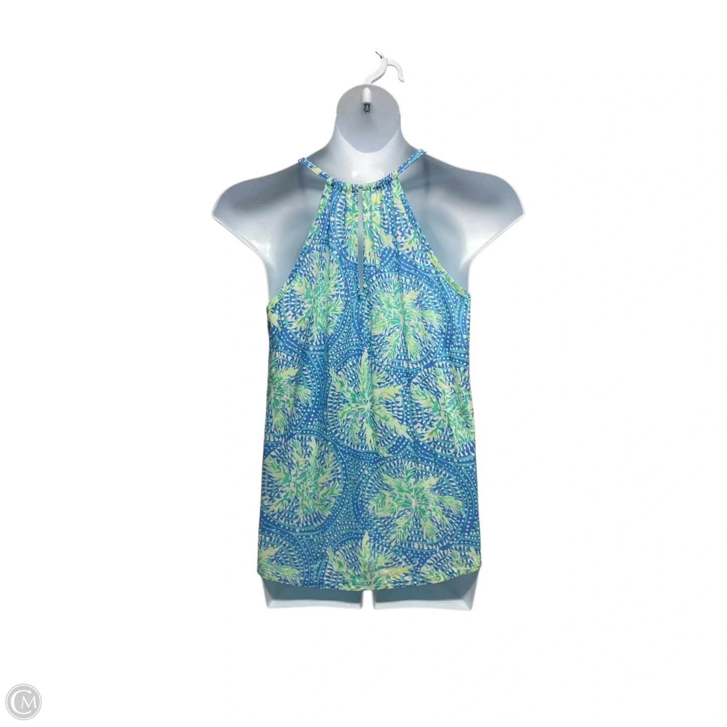Top Sleeveless Designer By Lilly Pulitzer In Blue & Green, Size: L