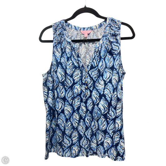Top Sleeveless Designer By Lilly Pulitzer In Blue, Size: L