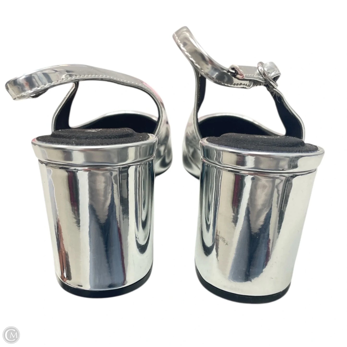 Shoes Heels Block By Anne Klein In Silver, Size: 9.5