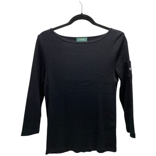 Top Long Sleeve By Lauren By Ralph Lauren In Black, Size: M