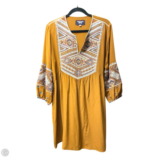 Dress Casual Short By Johnny Was In Tan & White, Size: M