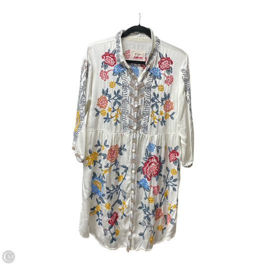 Dress Casual Short By Johnny Was In Floral Print, Size: M
