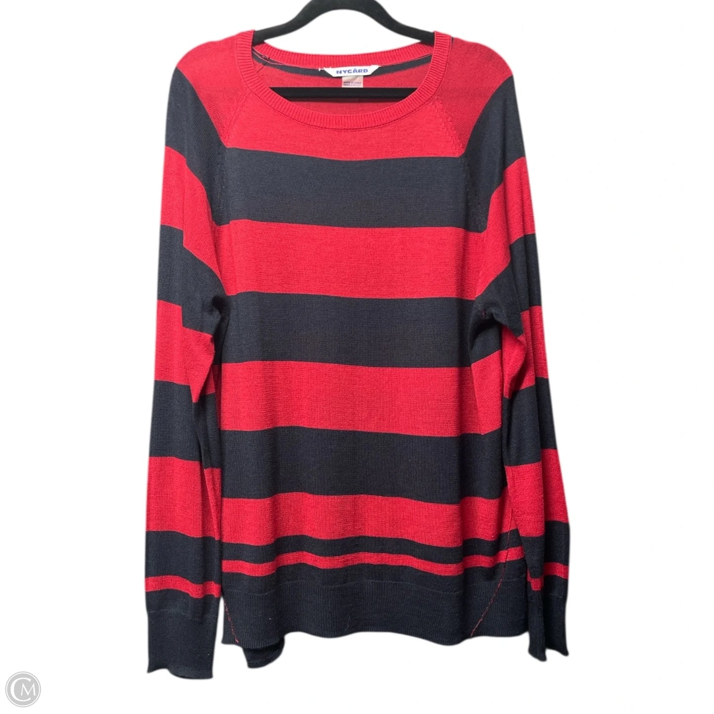 Sweater By Nygard Peter In Black & Red, Size: L
