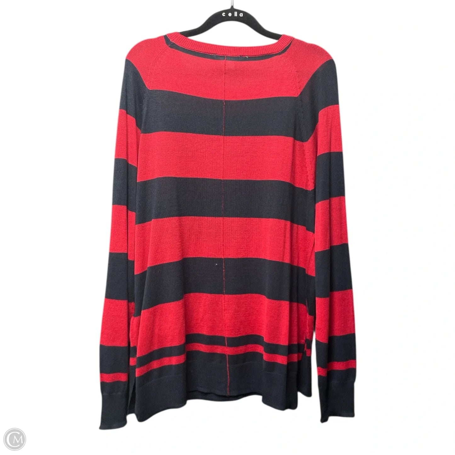 Sweater By Nygard Peter In Black & Red, Size: L