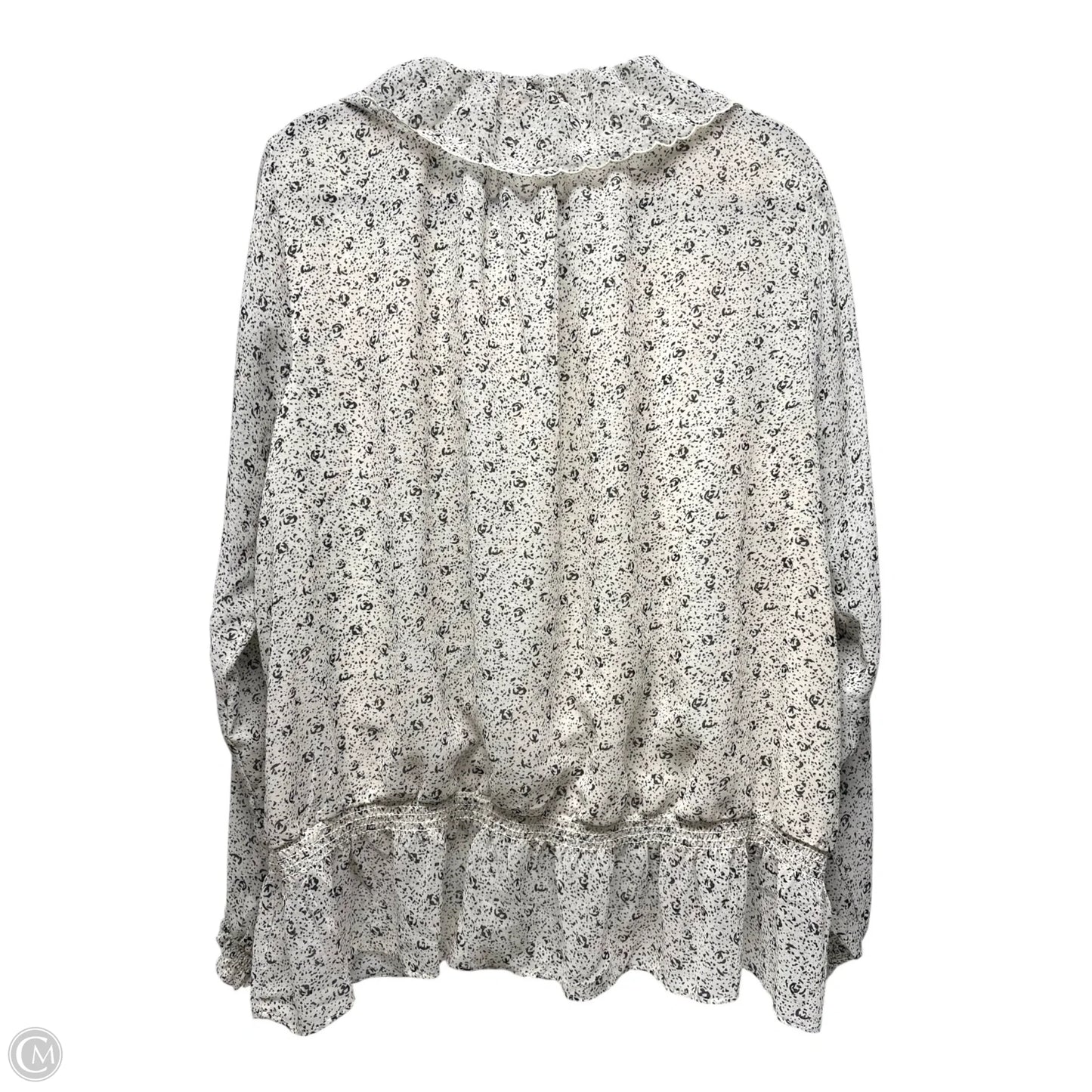 Top Long Sleeve By Universal Thread In Black & Cream, Size: Xxl