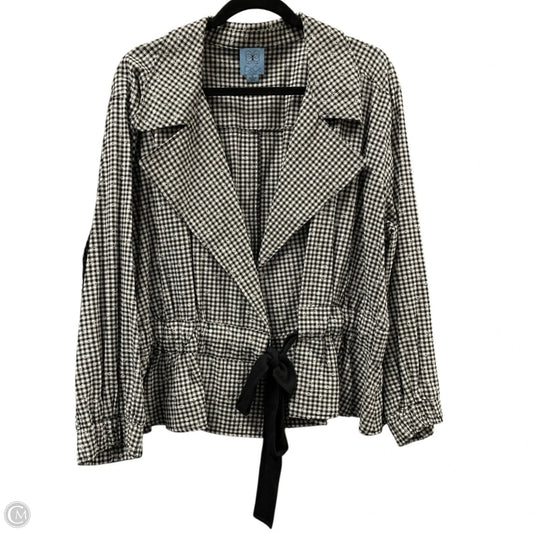 Top Long Sleeve By Cece In Black & White, Size: Xl