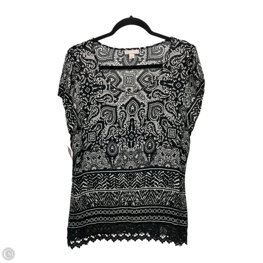 Top Sleeveless By Clothes Mentor In Black & White, Size: Xl