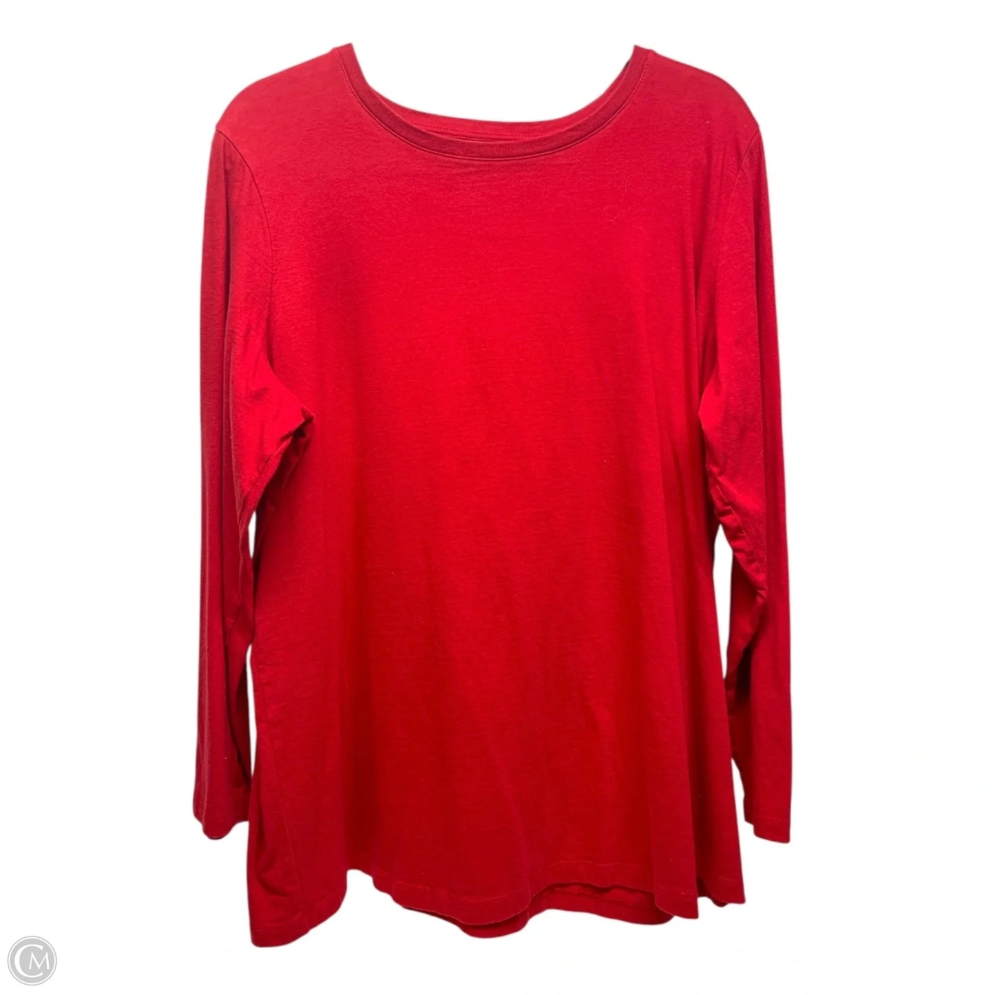Top Long Sleeve By Woman Within In Red, Size: 2x