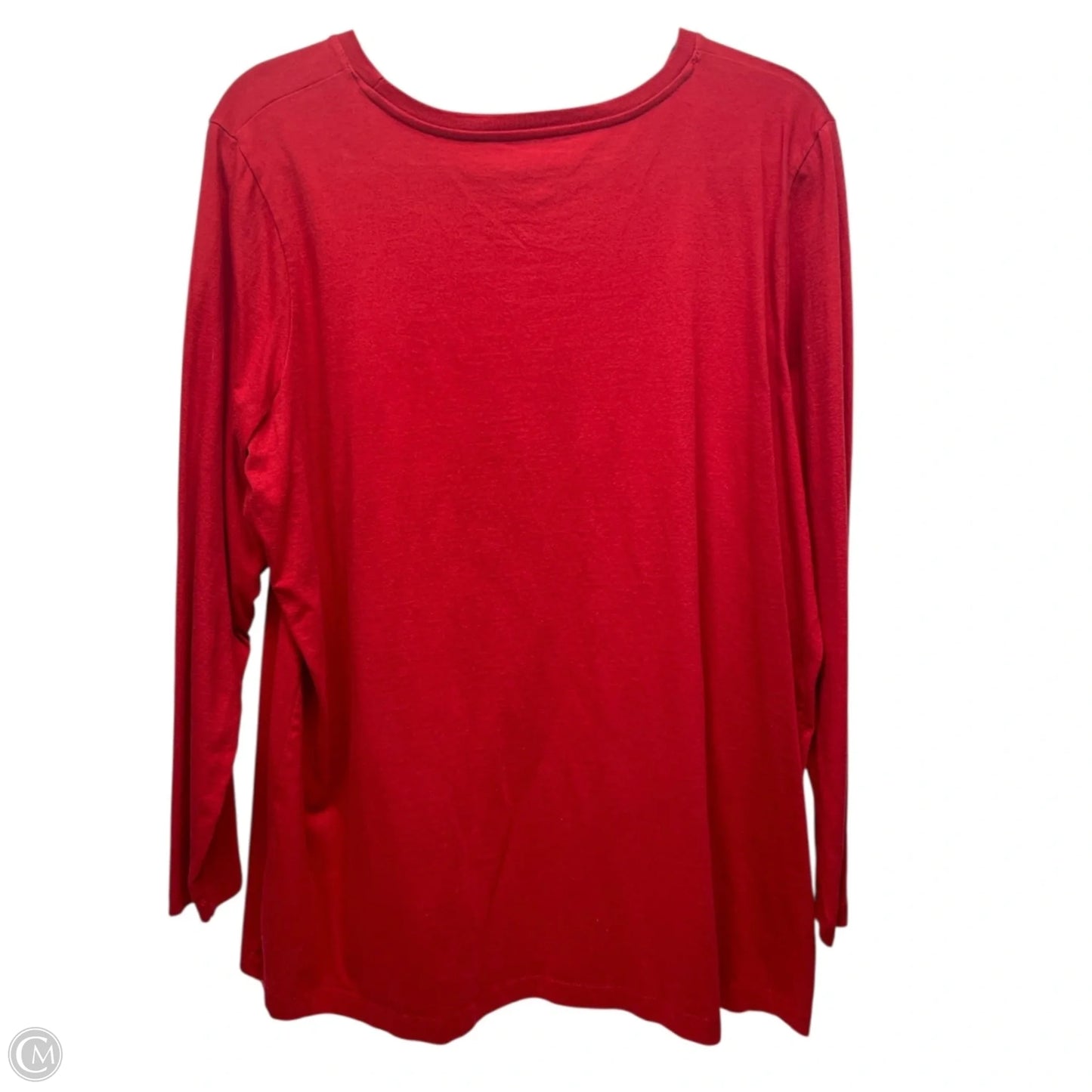 Top Long Sleeve By Woman Within In Red, Size: 2x
