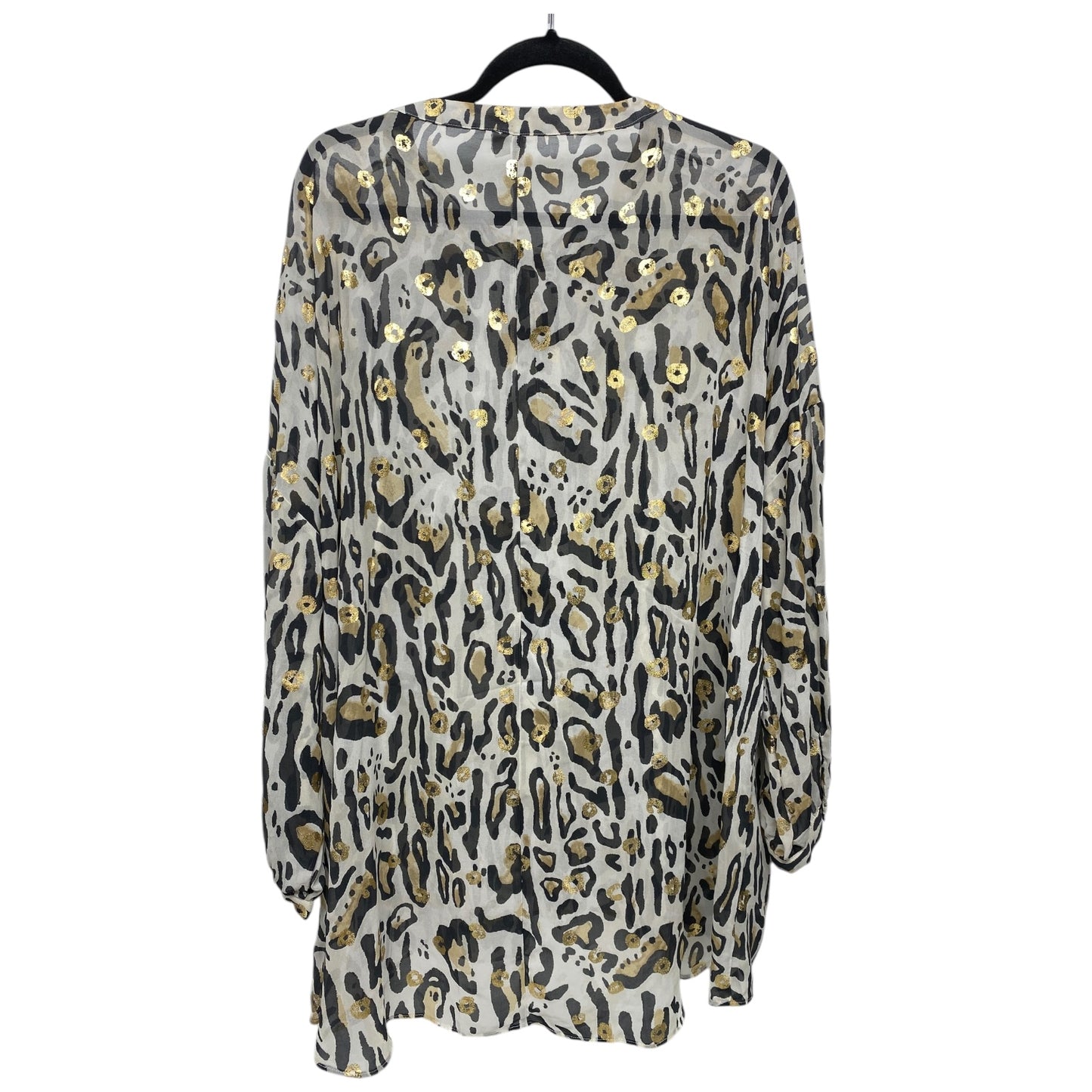 Top Long Sleeve By Cato In Animal Print, Size: Xl