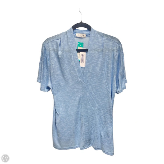 Top Short Sleeve By Gilli In Blue, Size: Xl