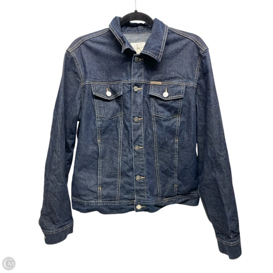 Jacket Denim By Calvin Klein In Blue, Size: Xl