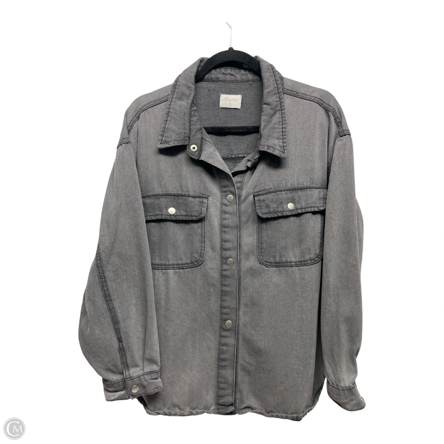 Jacket Denim By MISS POSH  In Black, Size: L