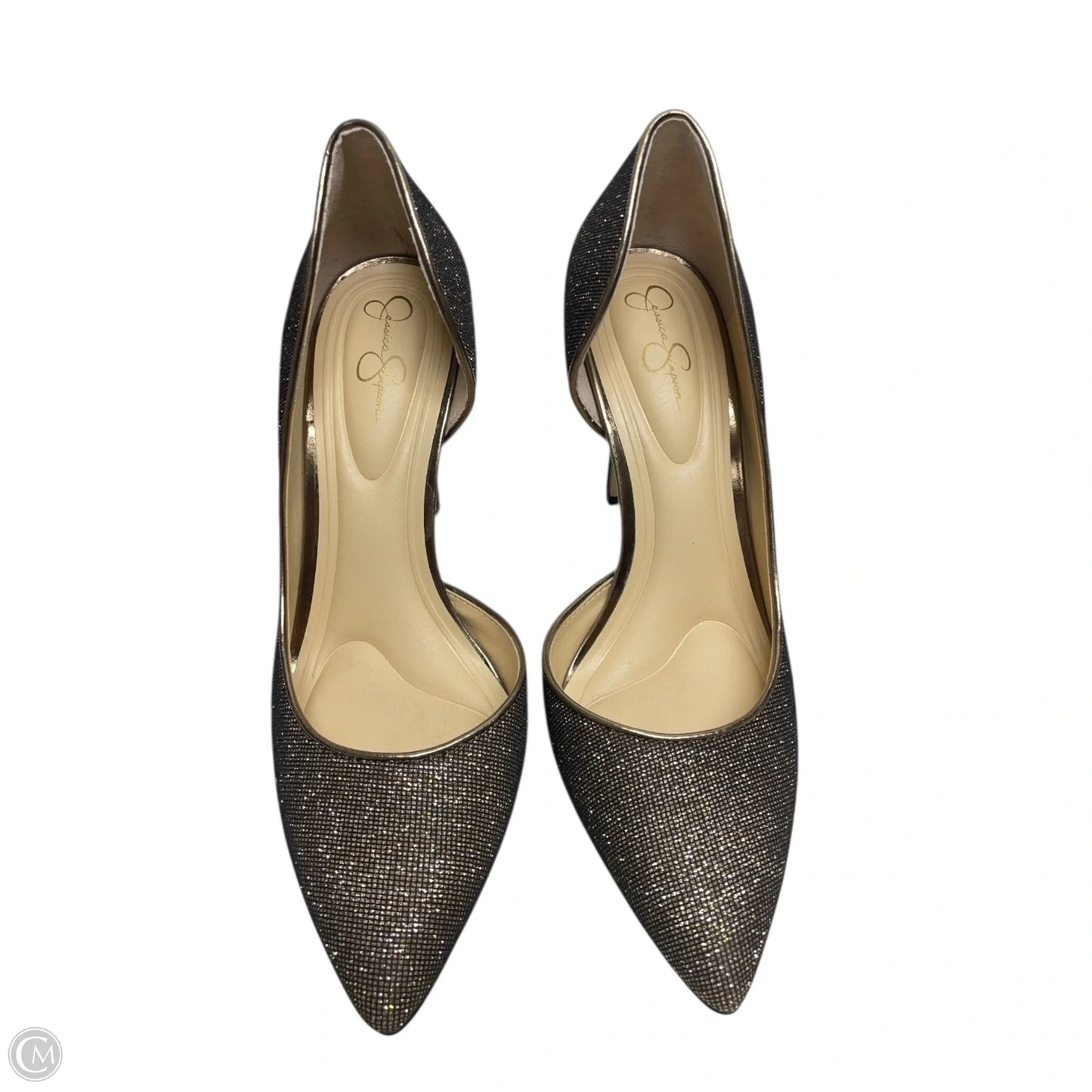 Shoes Heels Stiletto By Jessica Simpson In Gold, Size: 9