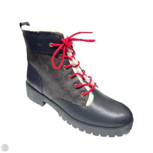 Boots Designer By Coach In Brown, Size: 7.5