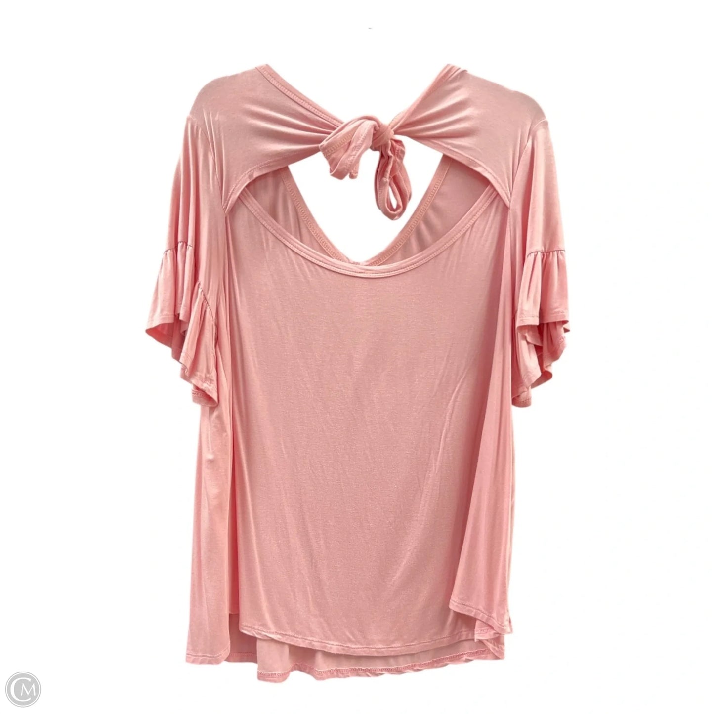 Top Short Sleeve By Emerald In Pink, Size: 1x