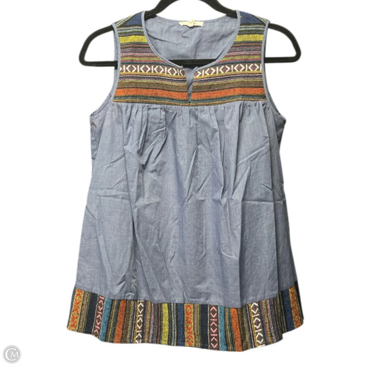 Top Sleeveless By Pleione In Blue, Size: Xs