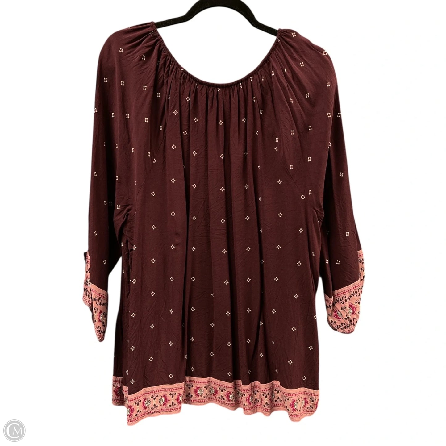 Top Long Sleeve By Lane Bryant In Purple, Size: 2x