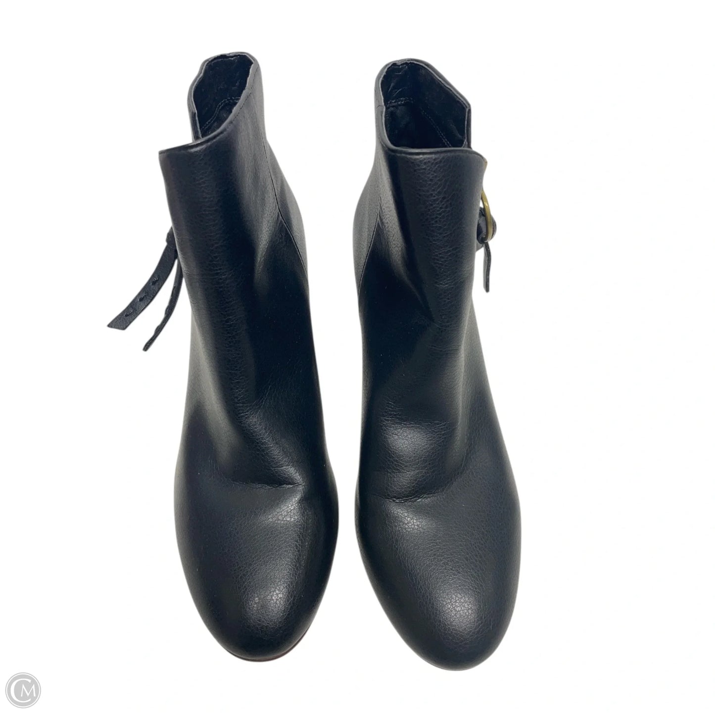 Boots Ankle Heels By Franco Sarto In Black & Brown, Size: 9