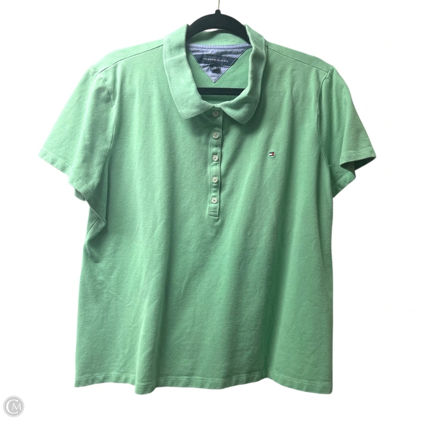 Top Short Sleeve By Tommy Hilfiger In Green, Size: Xxl