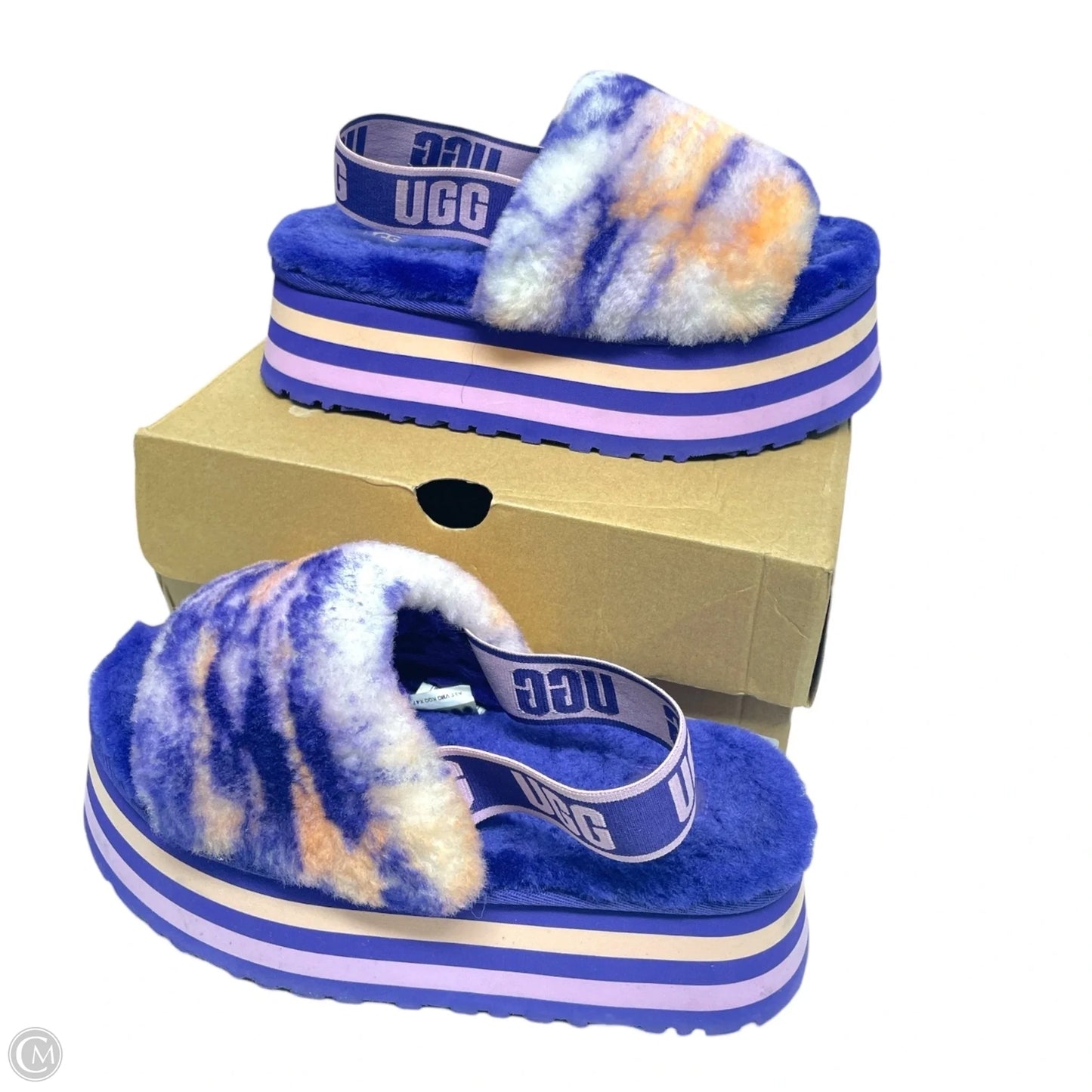 Sandals Designer By Ugg In Purple, Size: 8