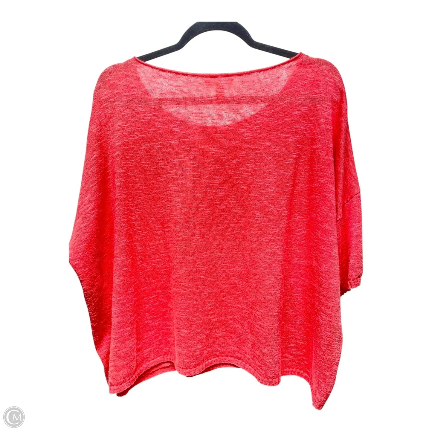 Sweater Short Sleeve By Eileen Fisher In Pink, Size: L