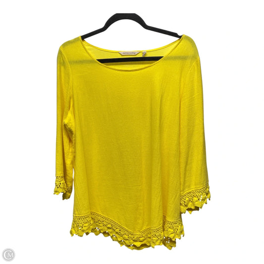 Top Long Sleeve By Soft Surroundings In Yellow, Size: M