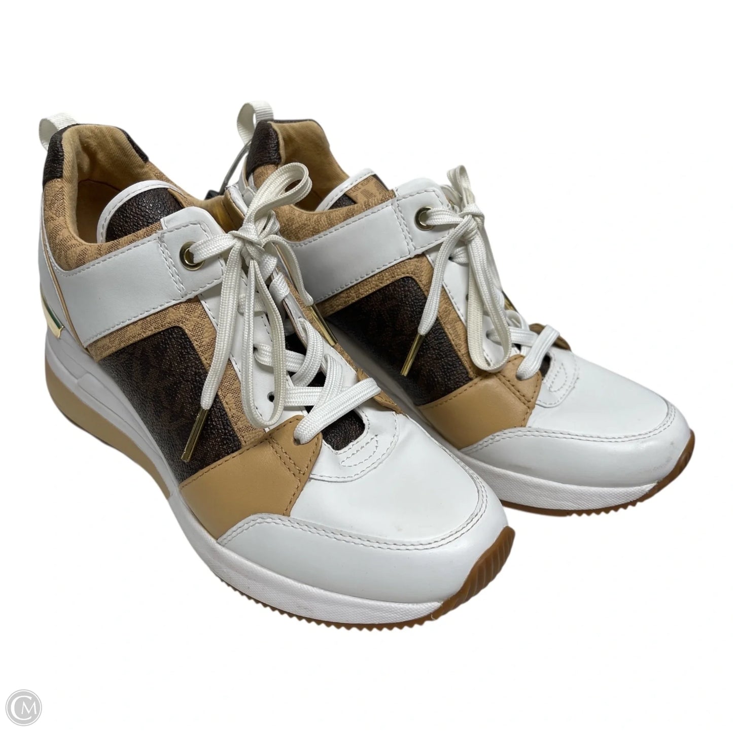 Shoes Sneakers By Michael By Michael Kors In Tan & White, Size: 7