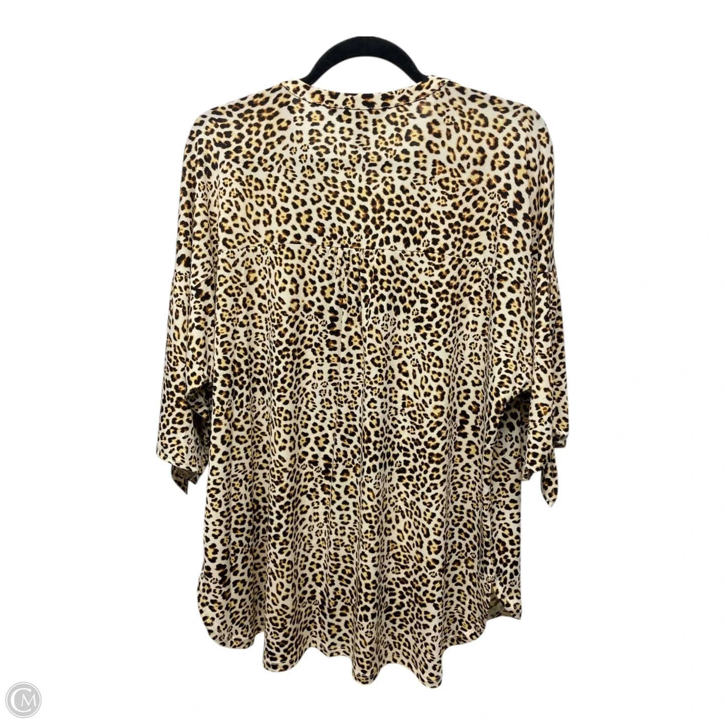 Top 3/4 Sleeve By Ellen Tracy In Animal Print, Size: Xl